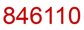 Number 846110 red image