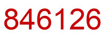Number 846126 red image