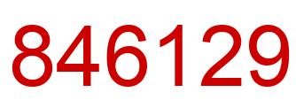 Number 846129 red image
