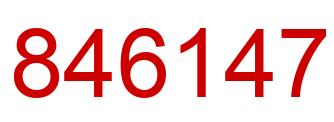 Number 846147 red image
