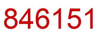 Number 846151 red image