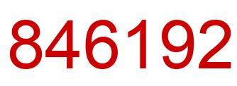 Number 846192 red image