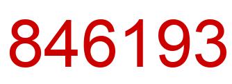 Número 846193 imagen rojo
