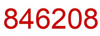 Number 846208 red image