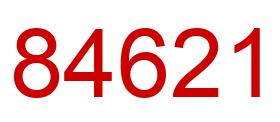 Number 84621 red image