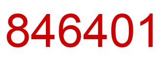 Número 846401 imagen rojo