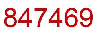 Number 847469 red image