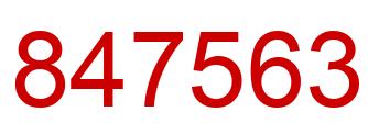Number 847563 red image