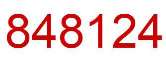 Number 848124 red image