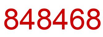 Number 848468 red image