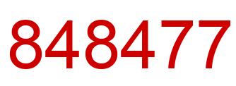 Number 848477 red image