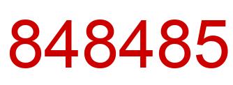 Number 848485 red image