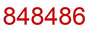 Number 848486 red image