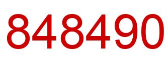 Number 848490 red image