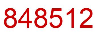 Number 848512 red image
