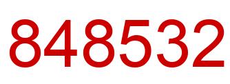Number 848532 red image