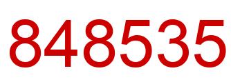 Number 848535 red image