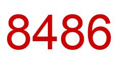 Number 8486 red image