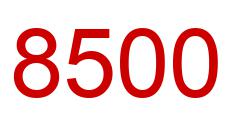 Number 8500 red image