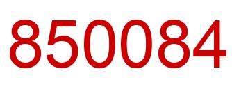 Número 850084 imagen rojo