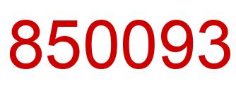 Número 850093 imagen rojo