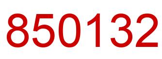 Number 850132 red image
