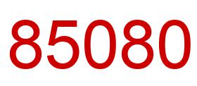 Number 85080 red image