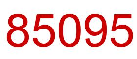 Number 85095 red image