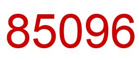 Number 85096 red image