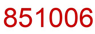 Número 851006 imagen rojo