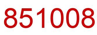 Número 851008 imagen rojo