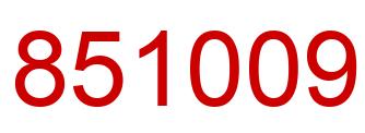 Número 851009 imagen rojo