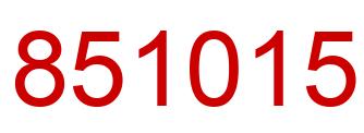 Número 851015 imagen rojo