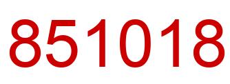 Número 851018 imagen rojo