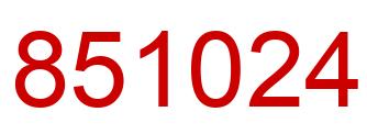 Número 851024 imagen rojo