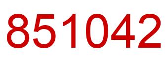 Number 851042 red image