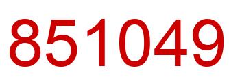 Number 851049 red image