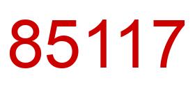 Number 85117 red image