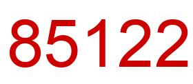 Number 85122 red image