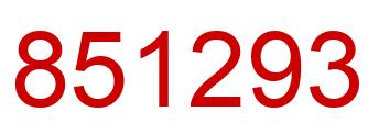 Number 851293 red image