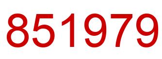 Number 851979 red image