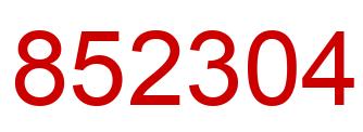 Número 852304 imagen rojo