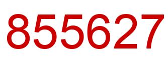 Number 855627 red image