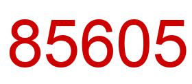 Number 85605 red image