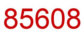 Number 85608 red image