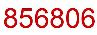 Number 856806 red image