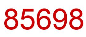Number 85698 red image