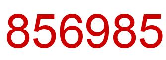 Number 856985 red image