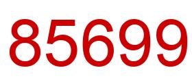 Number 85699 red image