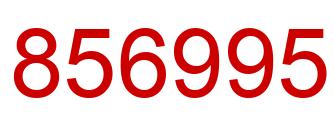 Number 856995 red image